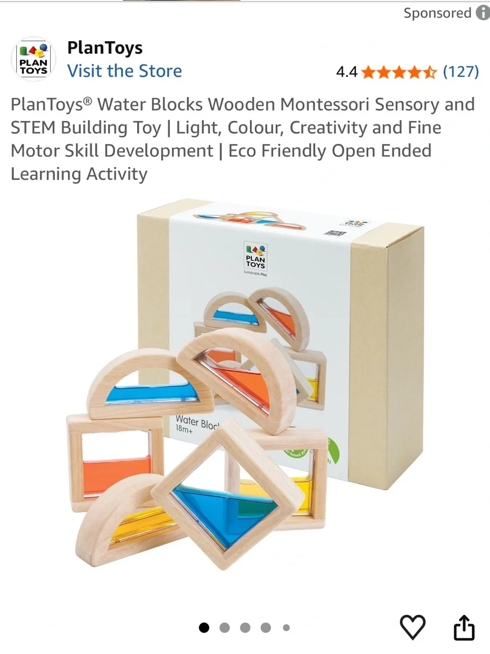 NWT Plan Toys water blocks alligator pull toy bundle Plantoys
